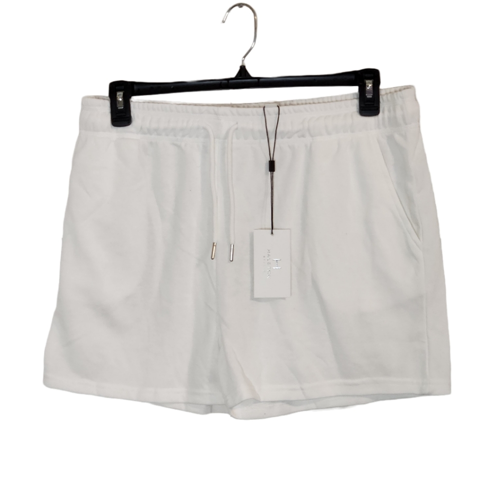 Halston Studio Drawstring  White Shorts Size XL